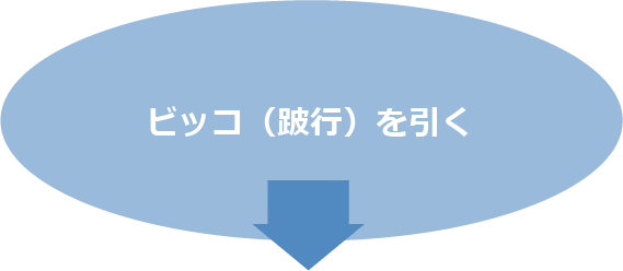 ビッコ（跛行）を引く